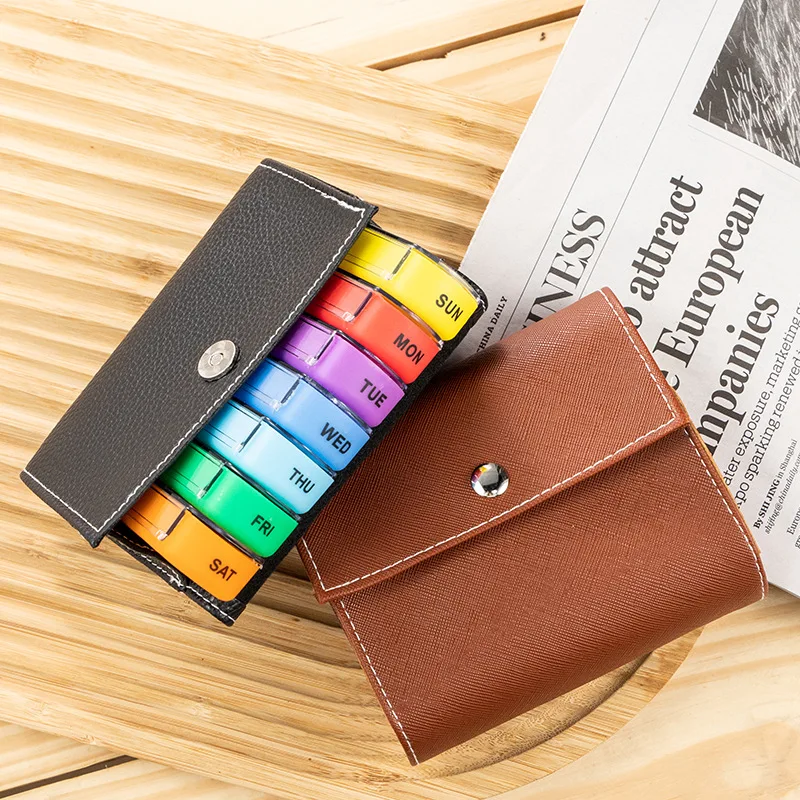 Waterproof Weekly Pill Organizer with Secret Compartments