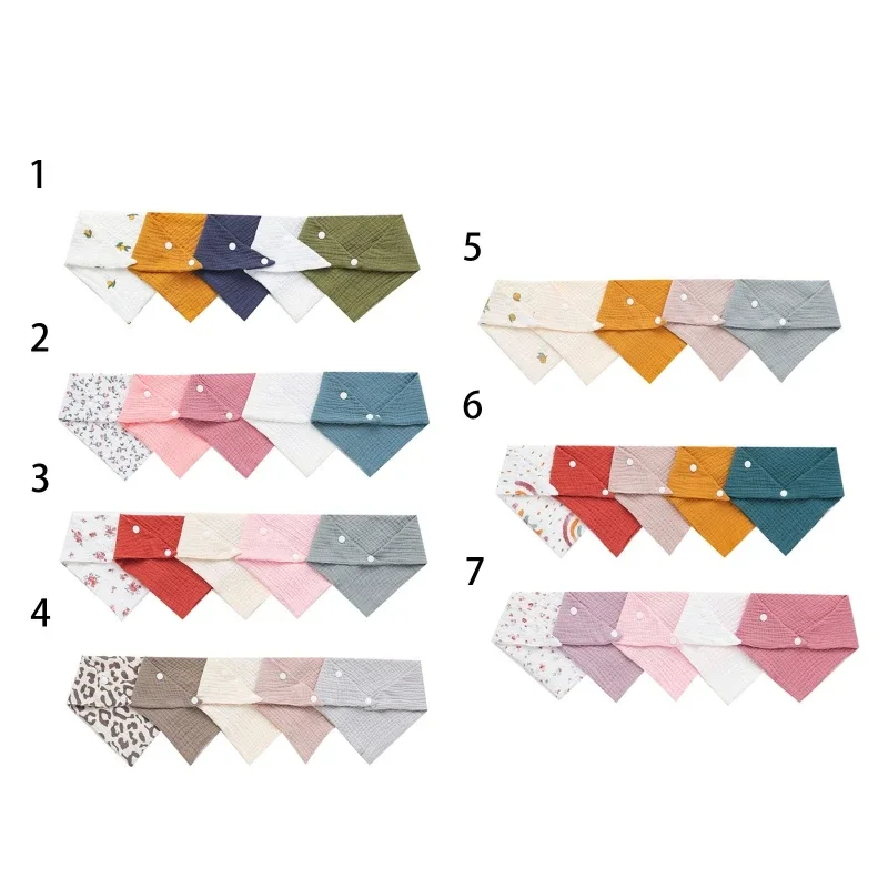 Baby Saliva Towel Soft Cotton Baby Burp Cloth Kindergarten Handkerchief Newborn Washcloth Nursing Towel 5pcs
