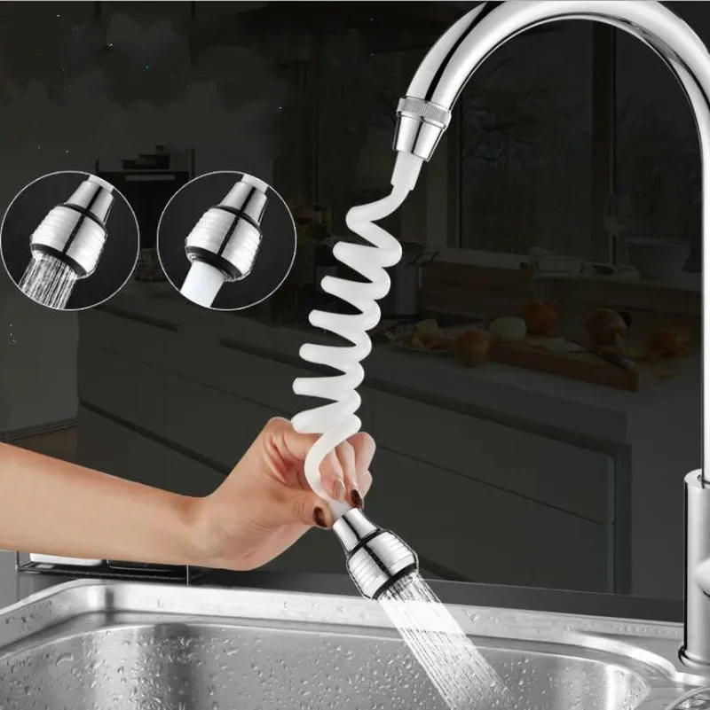 360 Swivel Faucet Extenders Bubbler Water Saving Tap Extender High Pressure Faucet Adapter Water Filter Nozzle Kitchen Accessory 3