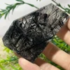 Crystal Natural Garden Black Hair Palm Quartz Free Form Stone Reiki Healing Mineral Specimen Home Stone Decoration Gift Energy 1