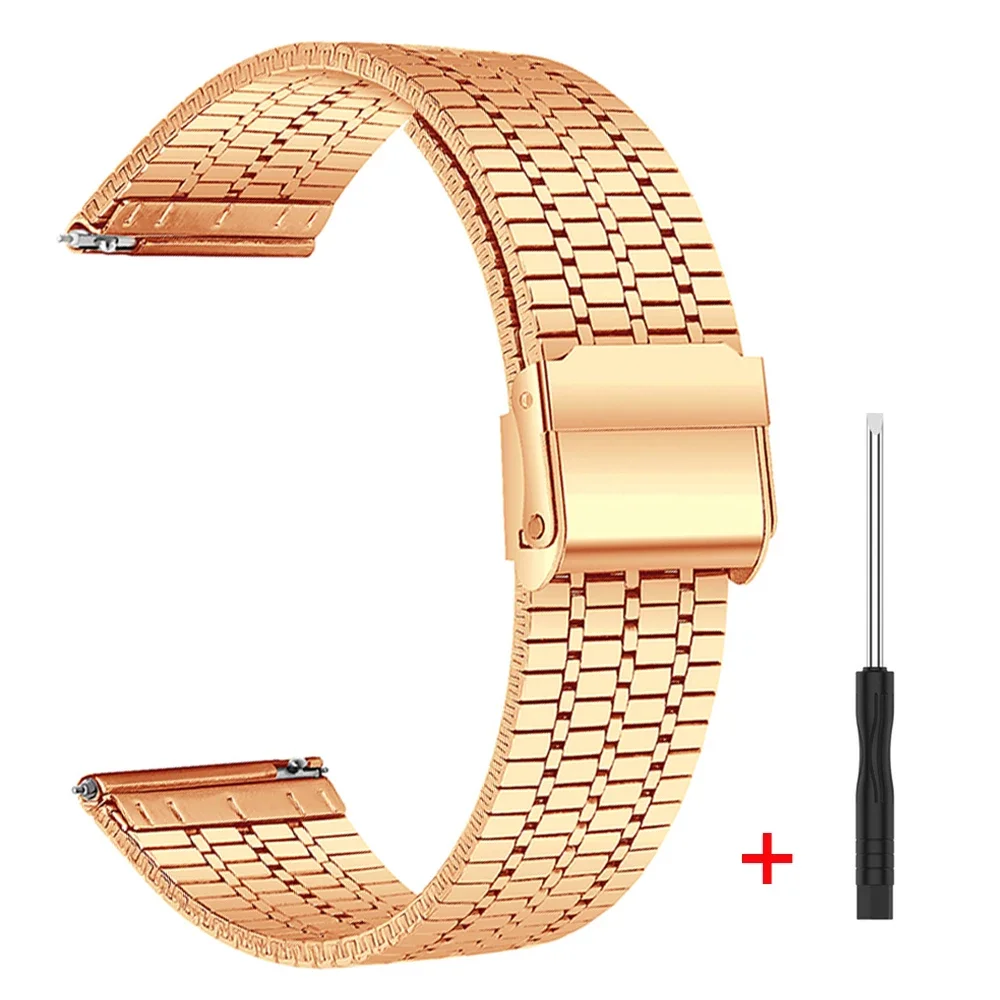 Milanese Stainless Steel Loop Bracelet Watch Band, 20mm & 22mm
