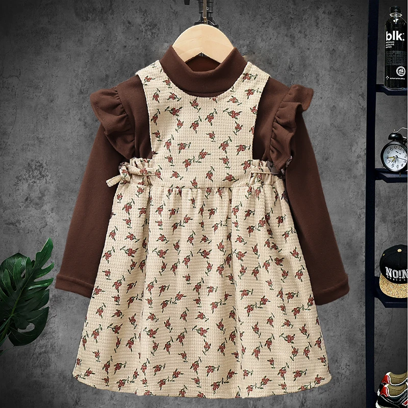 

Kids Suit Outfits Baby Floral Sets for Girls Clothes Toddler Spring Costume Children Shirt & Dress Twinset 1 2 3 5 6 7 8 9 Years
