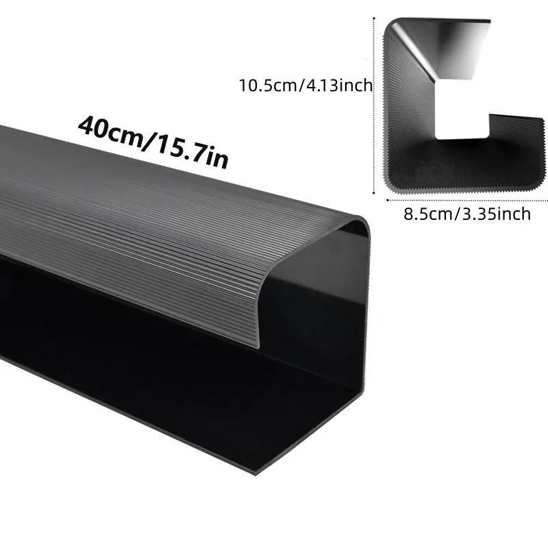 1PC 40cm/15.75inch PVC 테이블 아래 케이블 정리함 펀치 없는 사무실 와이어 정리함 홀더 간편한 설치 벽걸이형