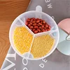Grain Food Storage Tank and More: Kitchen Storage Box with Moisture-Proof Sealed Cans and Multi Grid Large Capacity Organizers 2