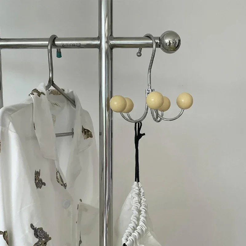 360&deg; Rotatable Wardrobe Hook, Household Simple Multi-functional Storage Artifact, Bedroom Daily Use 5-Claw Door Hook