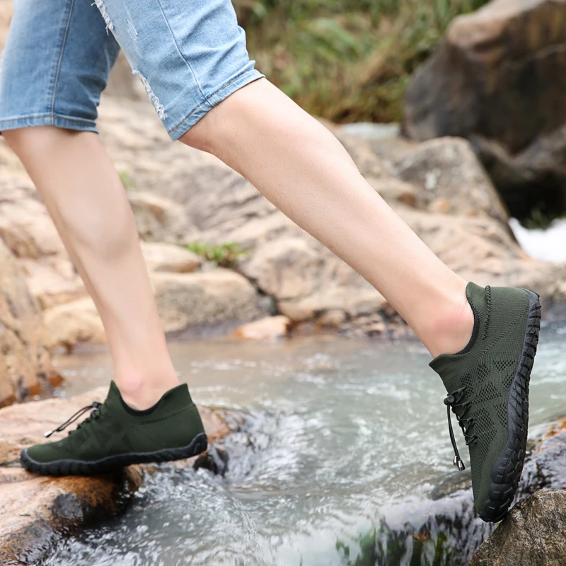Men Aqua Shoes Quick-Dry Outdoor Breathable Non -Slip Hiking Water Shoes Large Size Beach Wading Sneakers Hot Sale In 39-47
