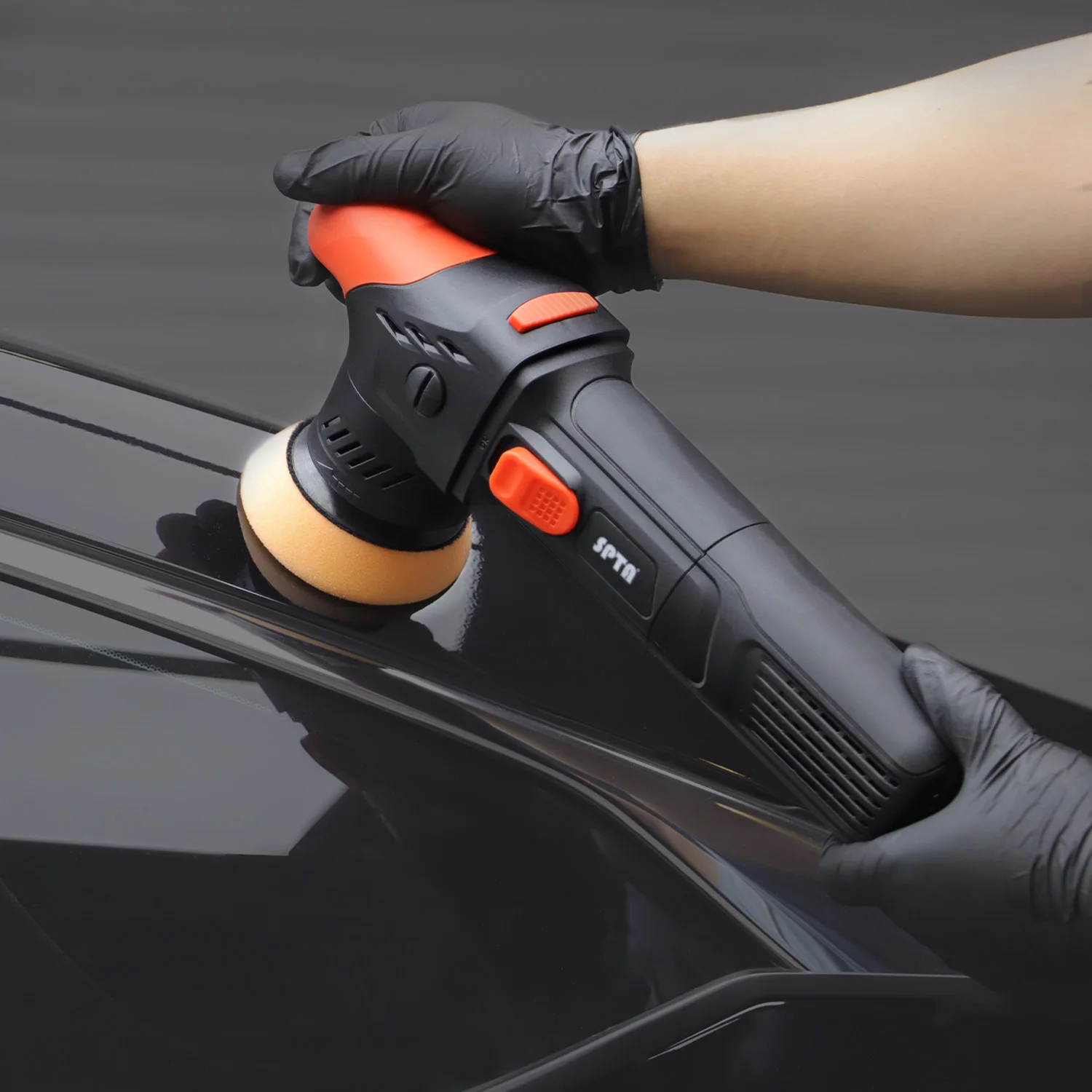 SPTA New Model CP301 3" 80mm Electric Mini Car Polisher 710W 8mm 9mm 12mm Orbit Dual Action Polishing Waxing Machine