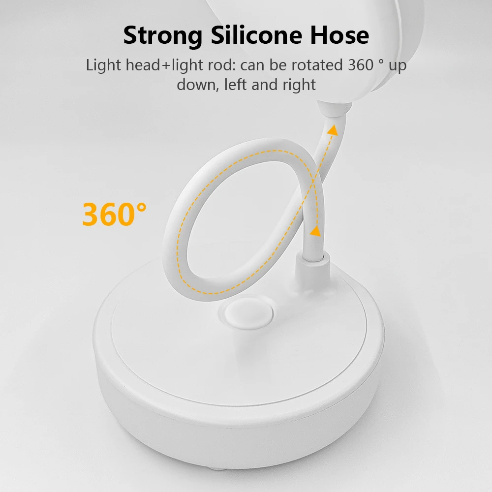 USB Rechargeable LED Desk Lamps Children's Night Lights Reading Lamp Office Desk Room Home Desktop Decorative Accessories Lights 5