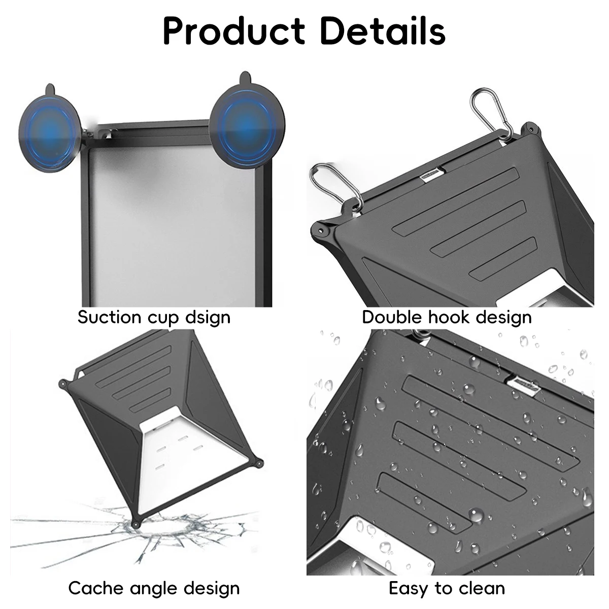 스타링크 미니 차량용 마운트 보호 실리콘 케이스 (2-in-1) - 흡착판 루프 마운트 커버 포함 (썬루프, RV용)