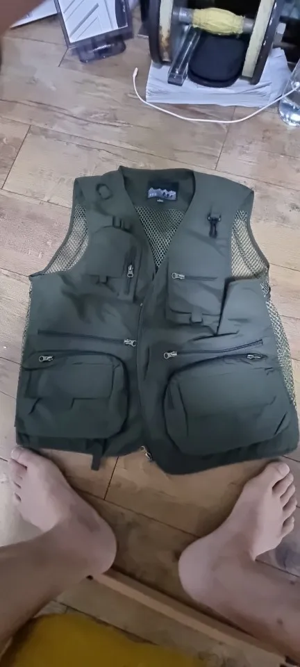 14 Pocket Summer New Men's Tactical American Hiking Fishing Vest Men's Photographer Mesh Workwear Sleeveless Jacket Tool Vest photo review