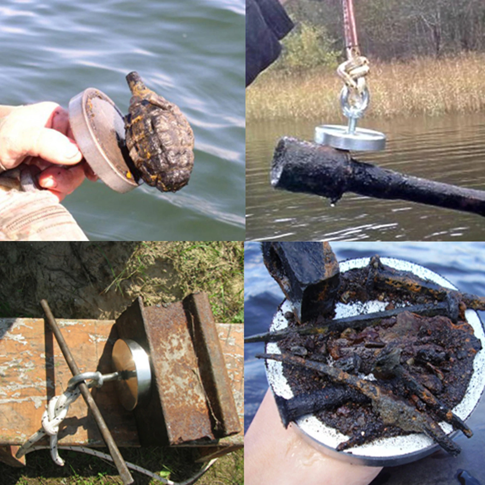 Strong Fishing Magnet Kit 150KG/220KG Heavy Duty 49feet Rope Gloves Locking Carabiner,Threadlocker 5