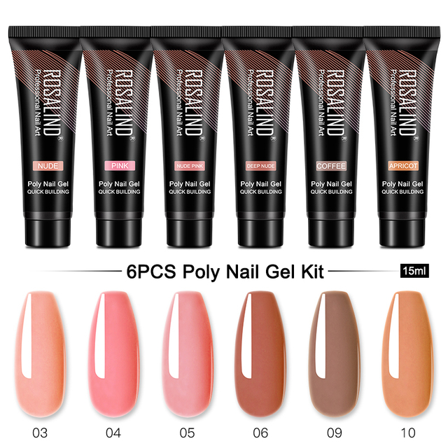 Poly Nail Gel Set For Nails Extension 15ml Gel Polish Semi Permanent Vernish Base Top Coat Gel Varnish Gel Nail Polish