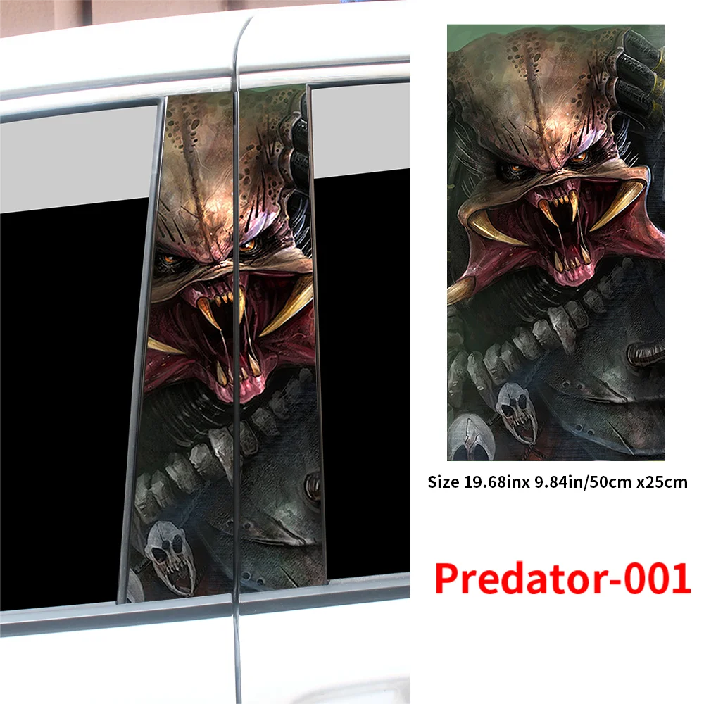 Predator Waterproof Car Sticker Decals - B-Pillar Center Column Decorative Cover