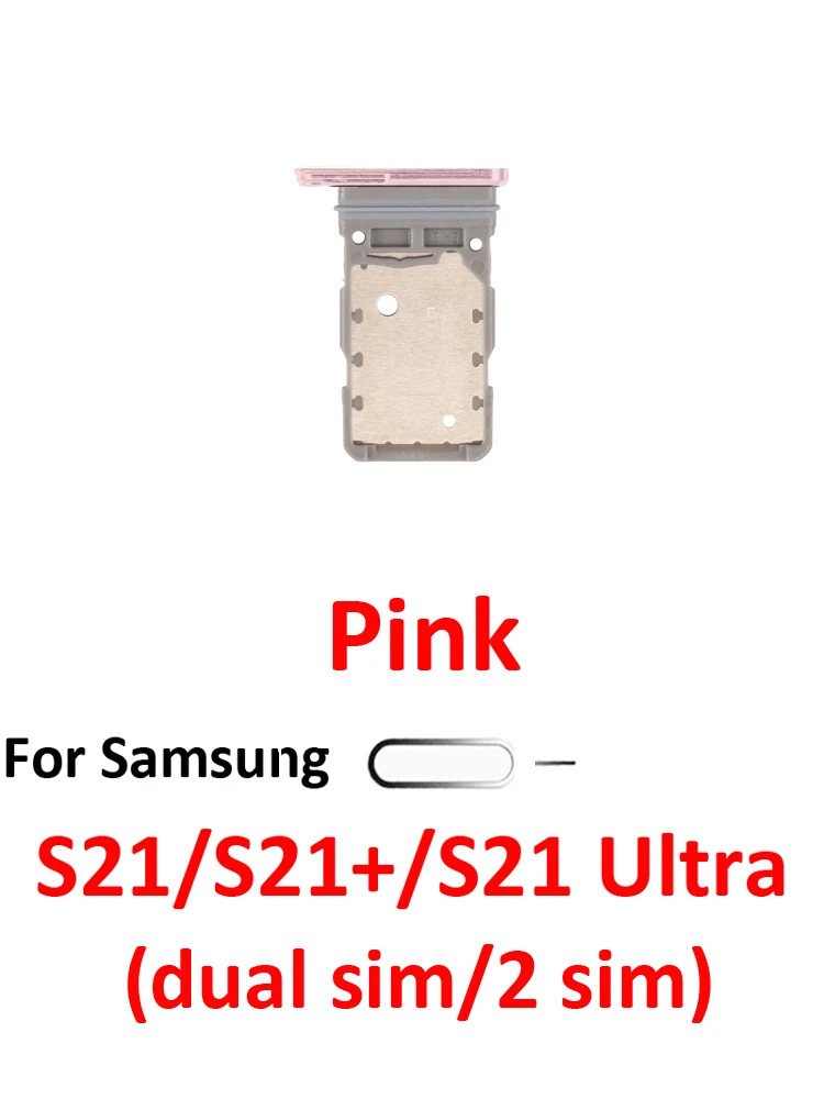 Samsung Galaxy S21 Series SIM Card Tray Holder - Black/Silver