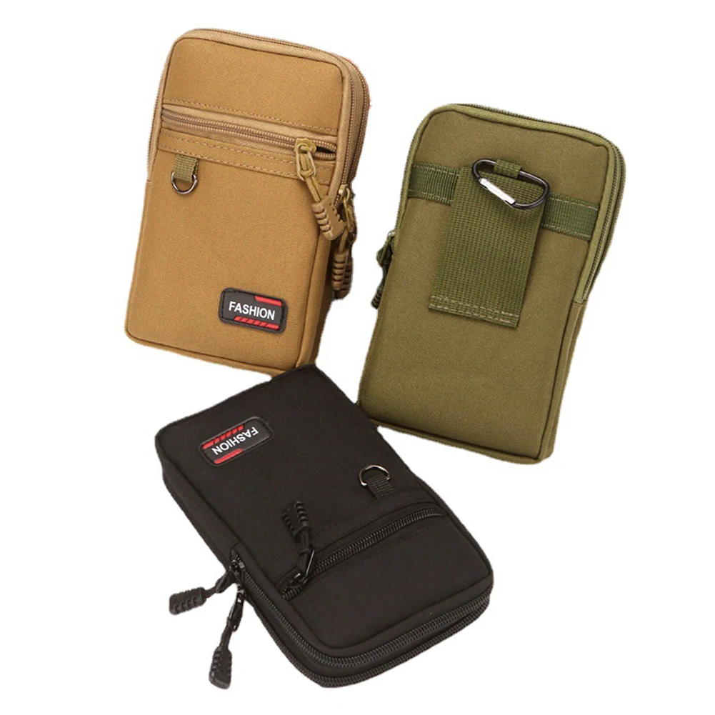 7 Inch Mobile Phone Pocket Portable Coin Phone Organizer Bag Nylon Wear-resistant Lightweight for Outdoor Camping Hunting