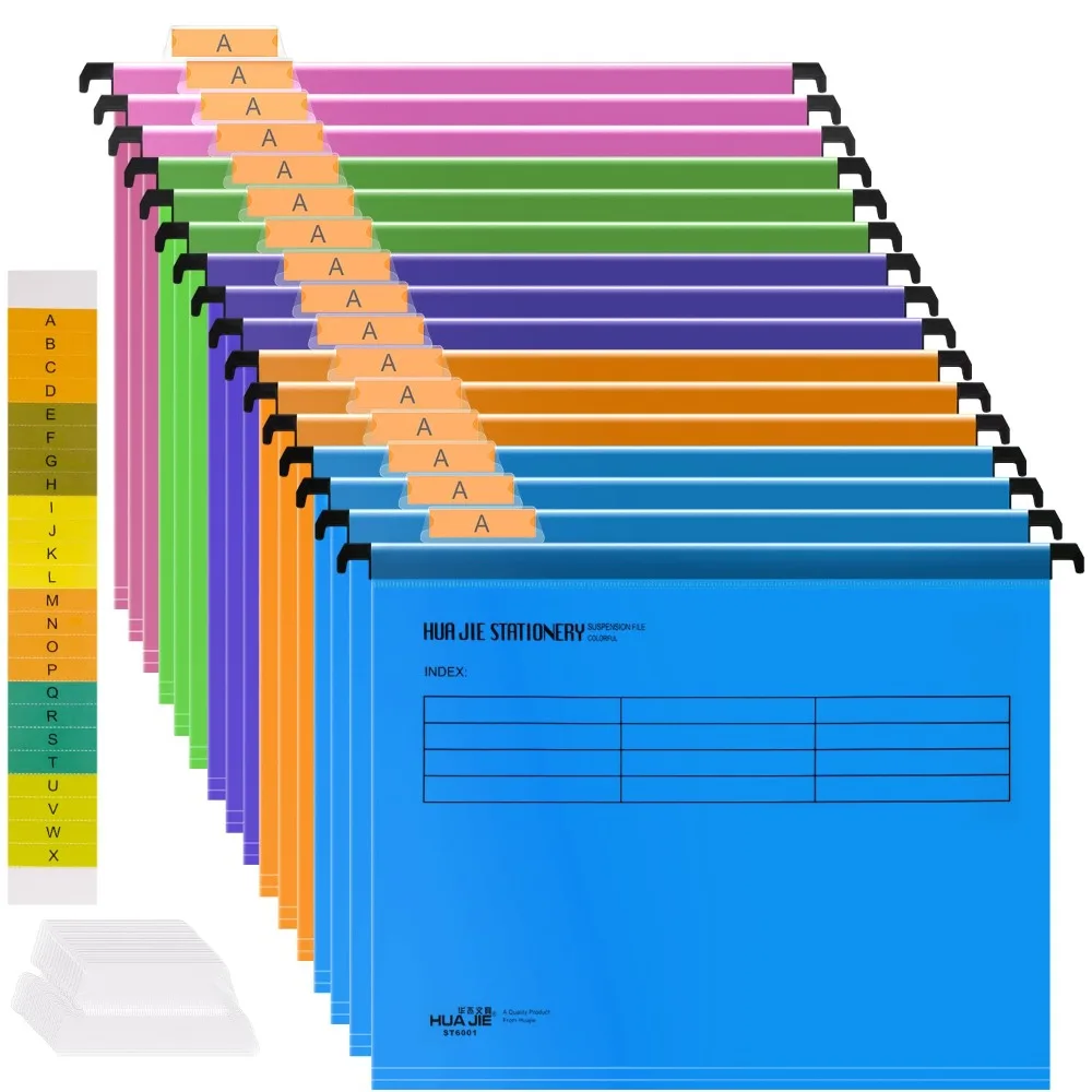 A4 Quick Labor Folder PVC Suspended Type A4 Suspension Files with Hook Color Random Hanging File Folders Home Organization
