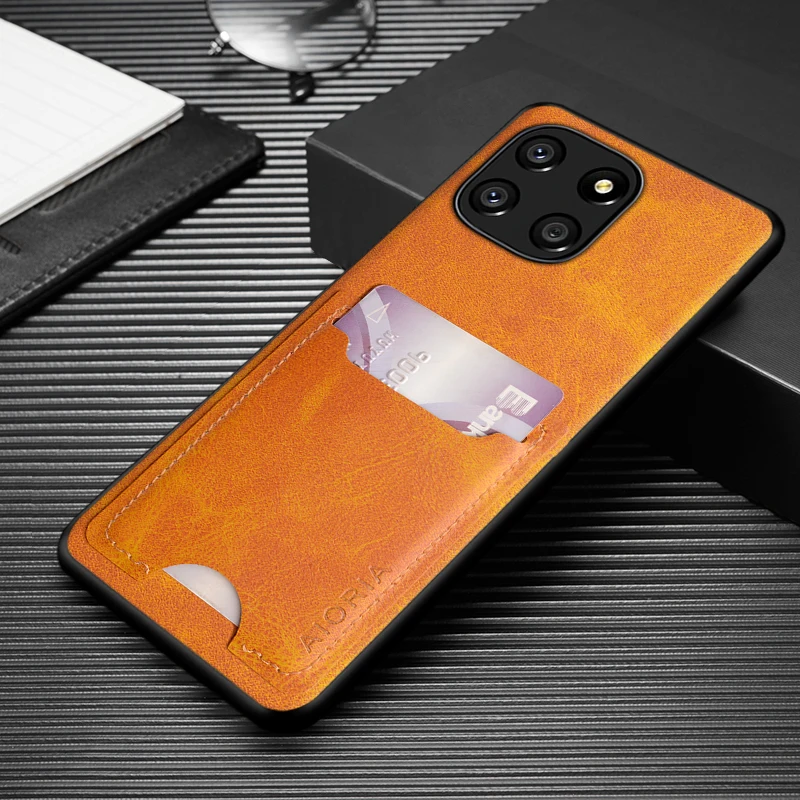 Honor X8 X6 4G 5G 카드홀더 지갑 뒷면 PU 가죽 휴대폰 커버 케이스, Honor x8 4g 5g 케이스