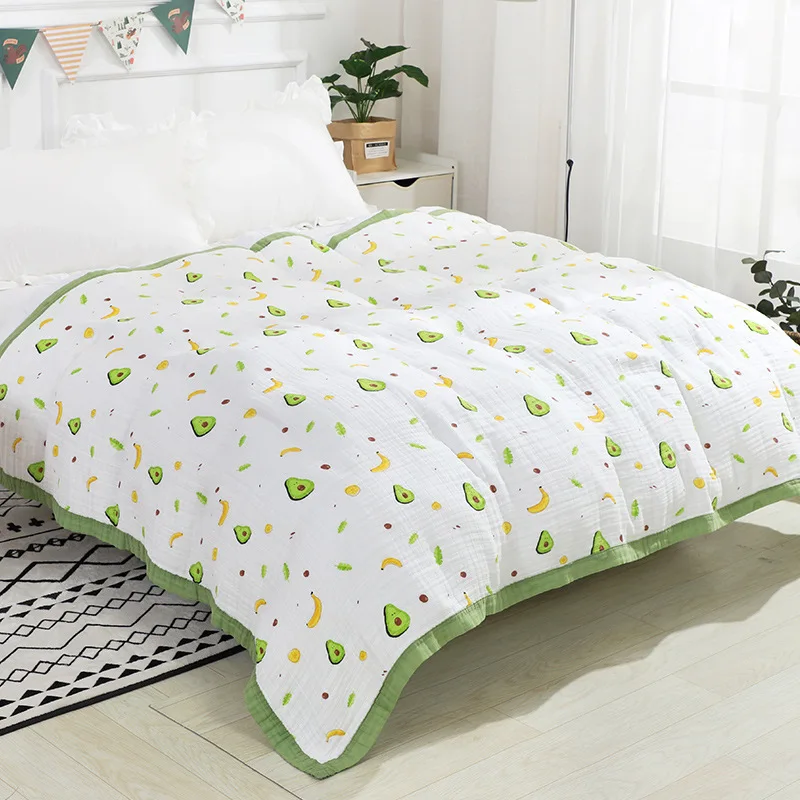 Four-layer Cotton Gauze Baby Summer Cool Quilt Breathable Children's Air Conditioning Blanket Adult Nap Towelling Coverlet