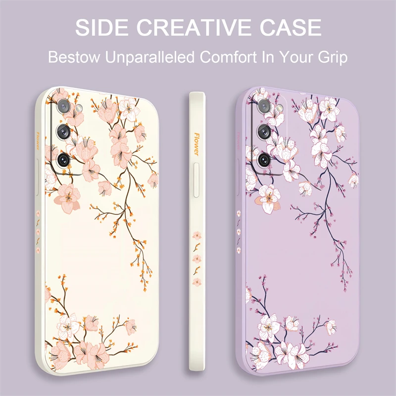 Floral Shockproof Soft Silicone Phone Case - Ultra Protection Cover