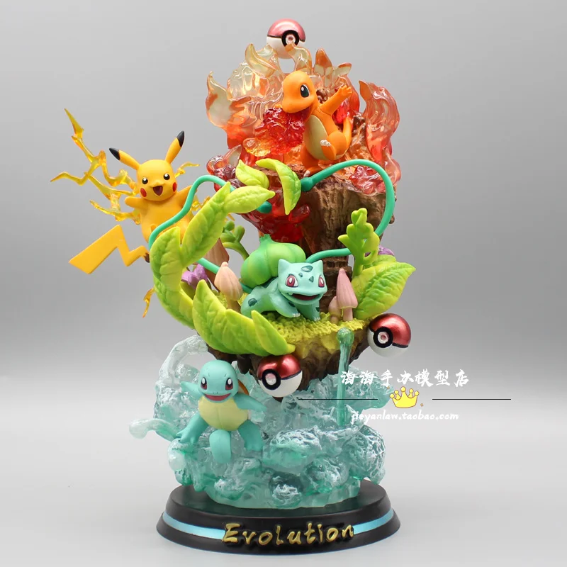 thumbnail image 1 of Figura de Pokémon de 26 cm, Pikachu, Charmander, Bulbasaur, Squirtle, muñecos de anime, figuras coleccionables de PVC, modelo de estatua, juguetes para niños, regalos, 1 of 4