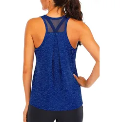 Women's Quick - Dry Yoga Tank Top - Sleeveless Loose Fit Fitness Shirt - XXL (B)