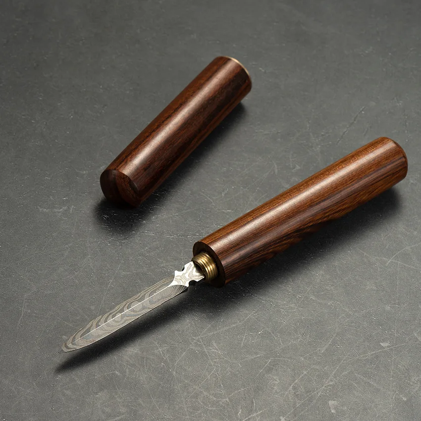 16CM Vintage Metal Letter Opener Cutter Sword Sandalwood Knife Handle Knife Weapon Collection Boys Toys Stationery