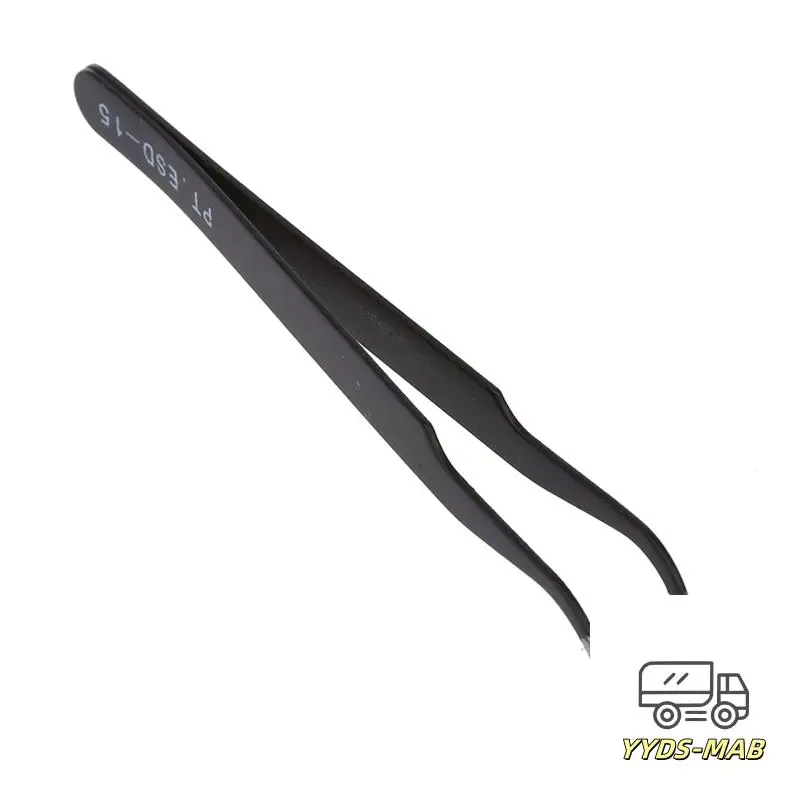3X Curved Tweezers Jewelers Craft Hobby Beading Hand Tool
