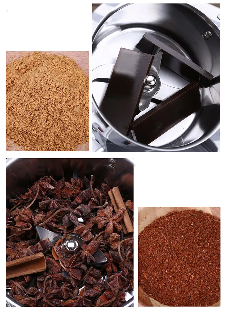 150G Grains Spices Cereals Coffee Dry Food Grinder Machine Gristmill Home Beans Espresso Electric Medicine Powder Crusher 1200W