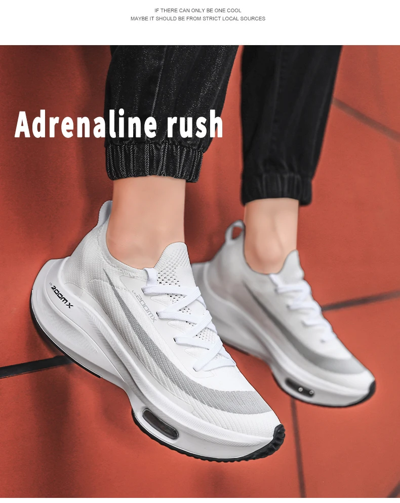 Unisex Fashion Men's Sneakers Lace Up Round Toe Cushioning Running Shoes for Woman Trainer Race Breathable Couple Tenis Shose