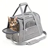 [Portable Cat Carrier] Large Portable Cat Carrier with Plush Mat | Breathable Travel Bag, Ventilated Mesh, Secure Straps for Car 3