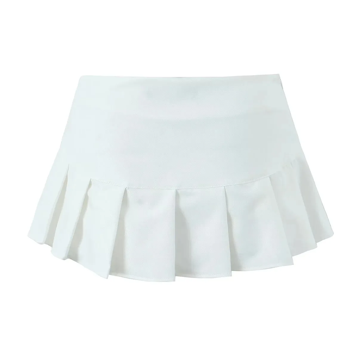 American Spicy Girl Super Short Skirt 2024 Summer New High Belt Bottom Pants Anti Shining Half Body Mini Pleated Skorts YC58