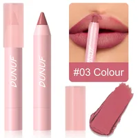 DUNUF Lipstick Pencil Waterproof Sexy Red Nude Purple Matte Tint Lipstick Lasting Lip liner Pen Longlasting Makeup Cosmetic 1
