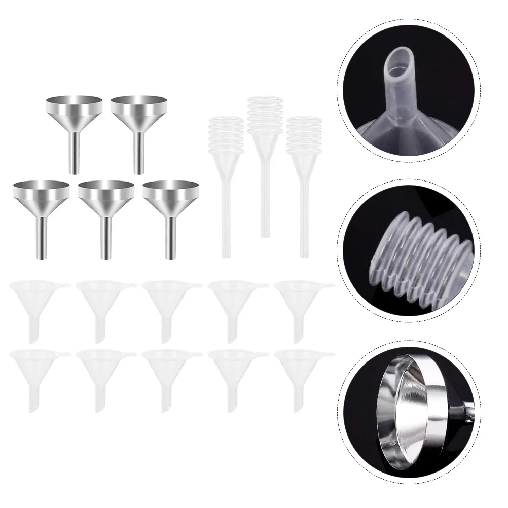 

Small Metal Foldable Silicone Funnels Mini Pipette Fragrance Essential Oil Mini Foldable Silicone Funnels Powder Foldable