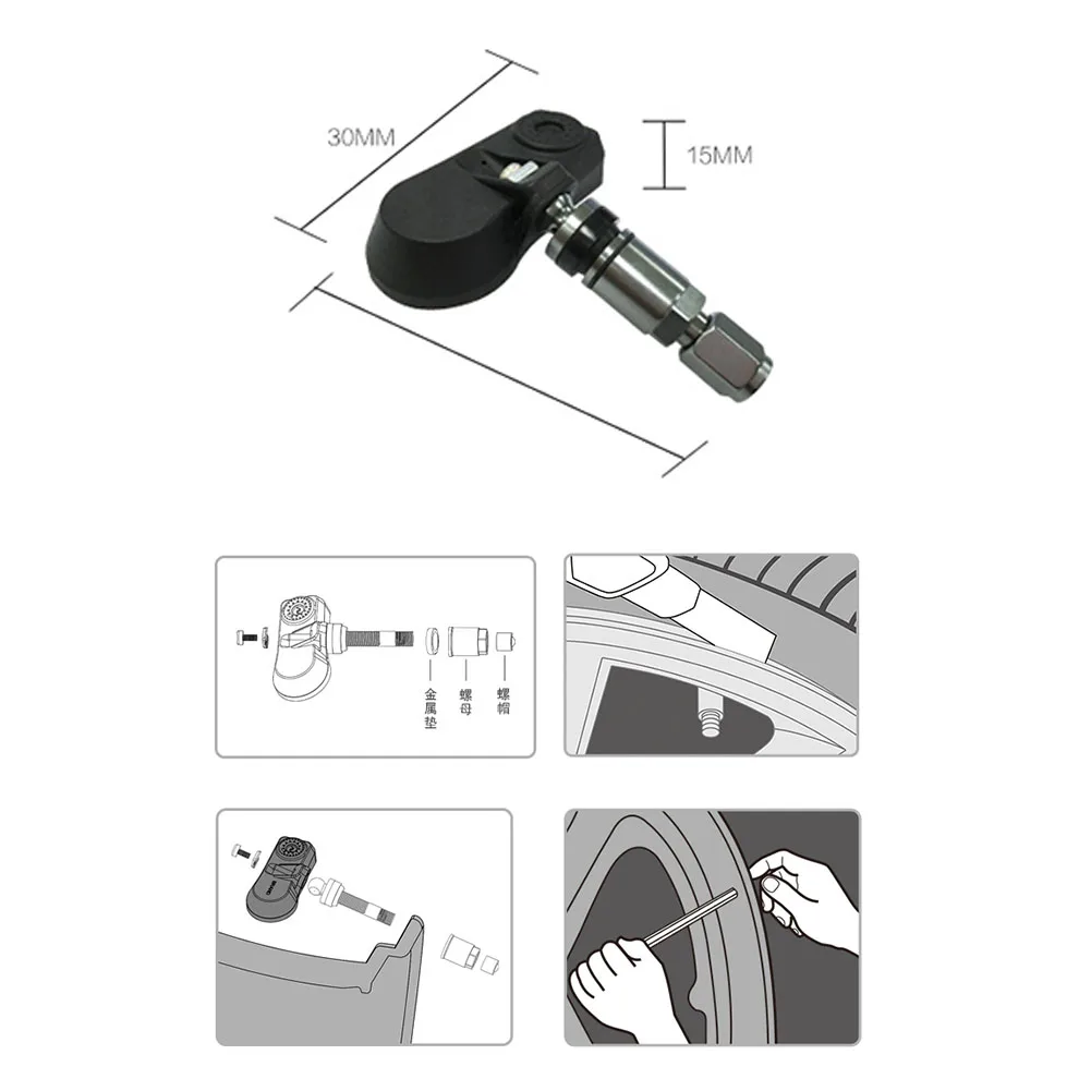 ڵ ¾翭  RV Ʈ TPMS Ÿ̾ з ͸ ý,  LCD ÷, 6  ,  ڵ Ÿ̾ 溸 ý