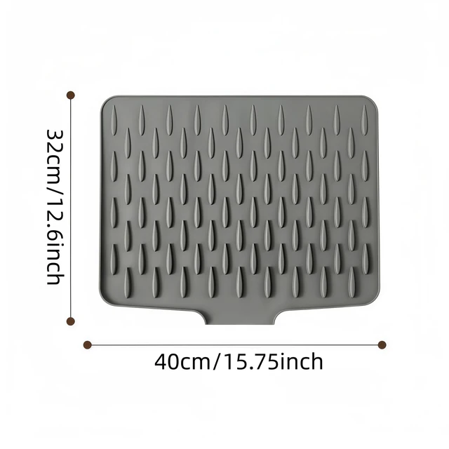 Silicone Drain Mat for Sink, Kitchen Fruit and Vegetable Dish Draining Drying Mat, Household Countertop Heat Insulation Mat 6
