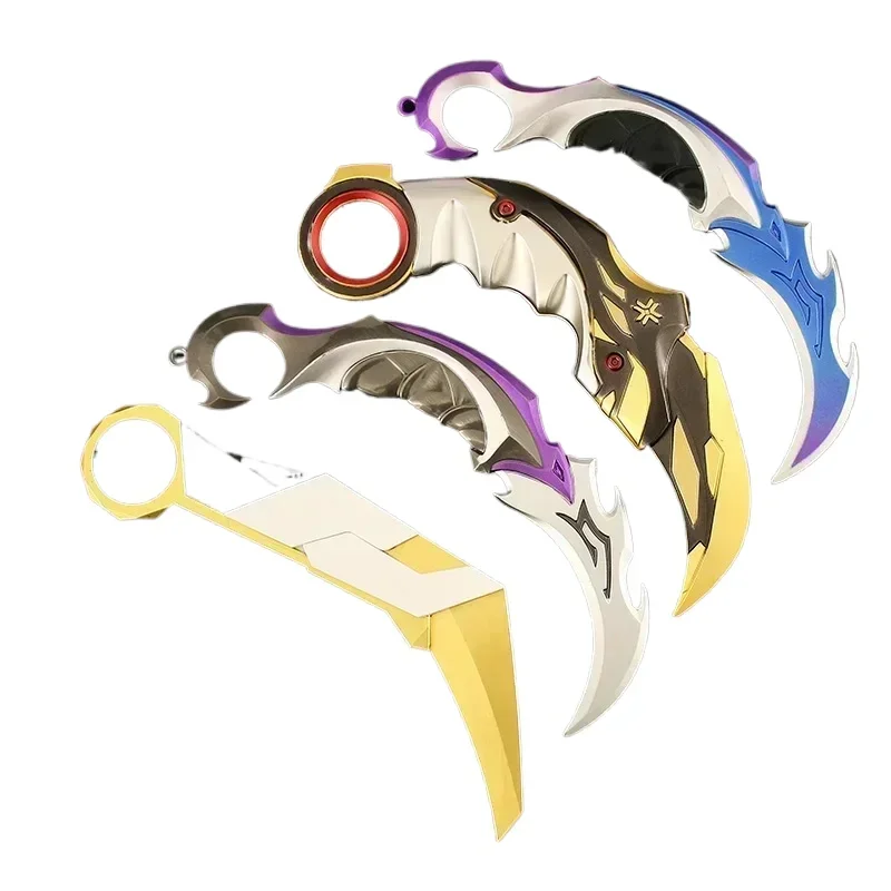 Game Knife Valorant Karambit Prime Reaver Metal Uncut 16cm Cosplay Toy for Kids