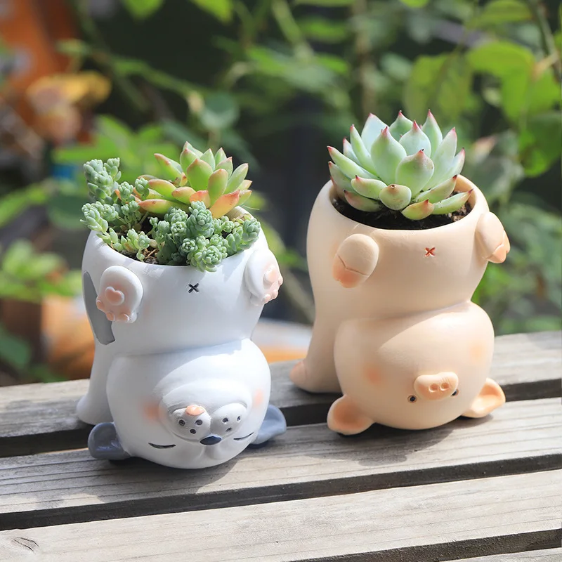 Animal Mignon En Forme De Dessin Animé Succulentes Vase Pots De Fleurs