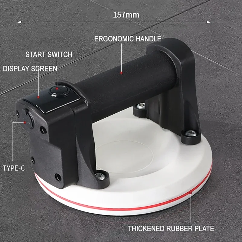 6" Electric Suction Cup Sucker for Granite Tile Glass One-Click Start Heavy Duty Vacuum Strong Suction Cup Vacuum Lifte