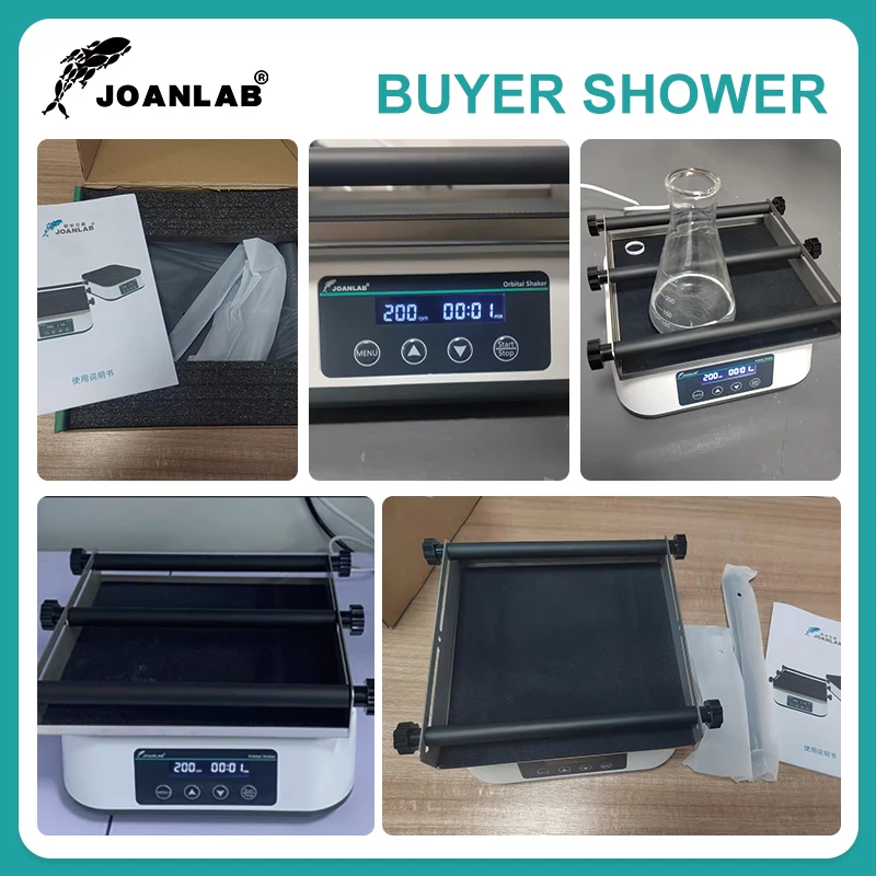 JOANLAB Orbital Shaker Digital Display Orbital Rotator Shaker Laboratory Adjustable Speed 200rpm SK-20Pro