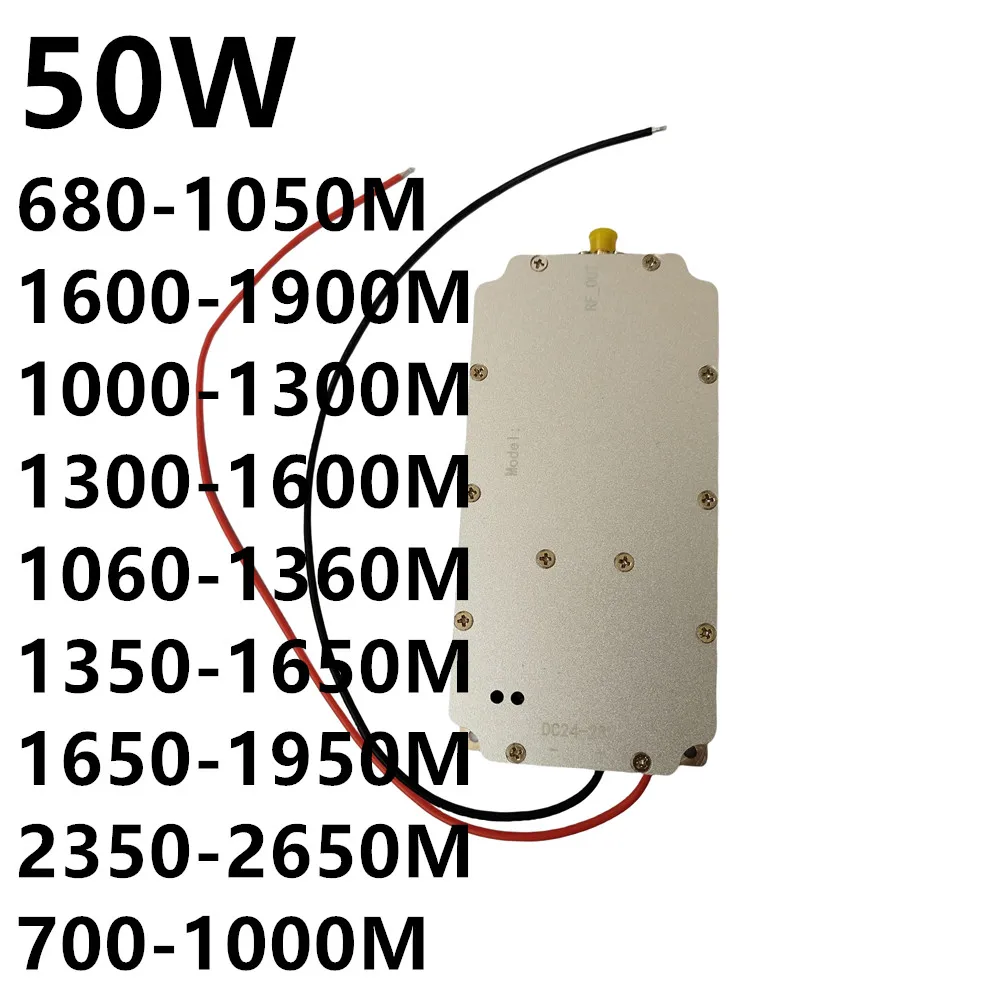 RF Power Amplifier 50W 680-1050MHZ 700-1000MHZ 1060-1360MHZ 1350-1650MHZ 1650-1950MHZ 2350-2650MHZ POWER amplifier NOISE GENERATOR WITH circulator