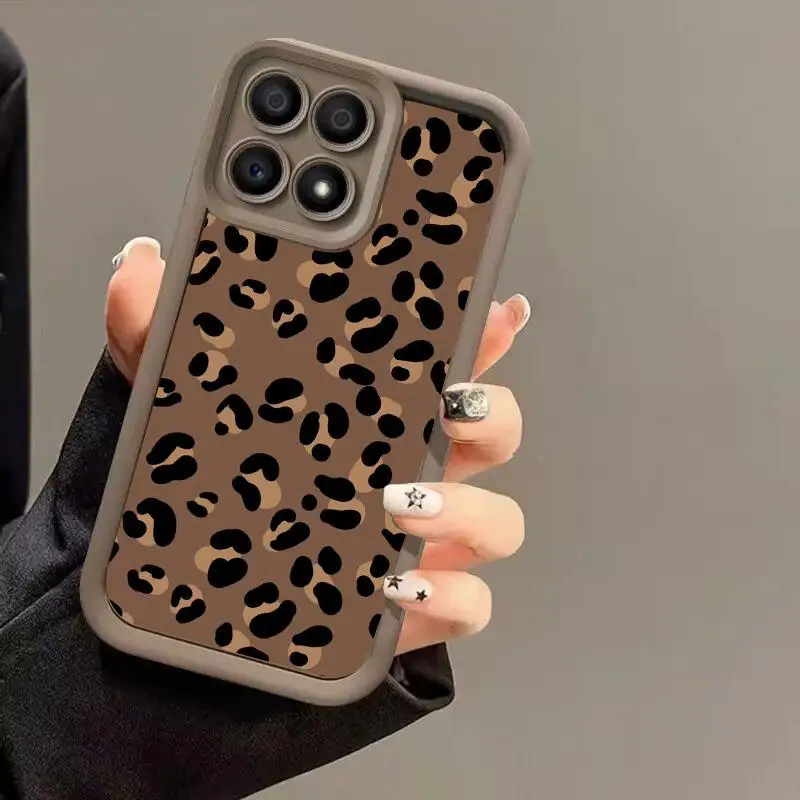 Retro Black Leopard Zebra Print Phone Case - Trendy Soft Cover