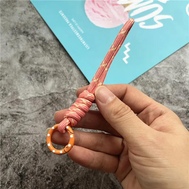 Vibrant Candy Color Keychain with Lanyard & Key Holder