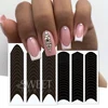 French Strip Line Nail Art Form Fringe Tip Guides Wavy Oblique Spray Template Stickers Creative Stencil DIY Manicure Tools Decor 2