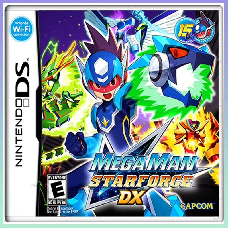 

Mega Man Star Force DX Rockman NDS Game Card Games Cartridge Console English Language US Version Gift