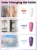 YOKEFELLOW Thermal Gel Nail Polish Set 10ml 6Pcs Color Changing Temperature Soak Off UV LED Gel Varnish for Manicure Art DIY 6