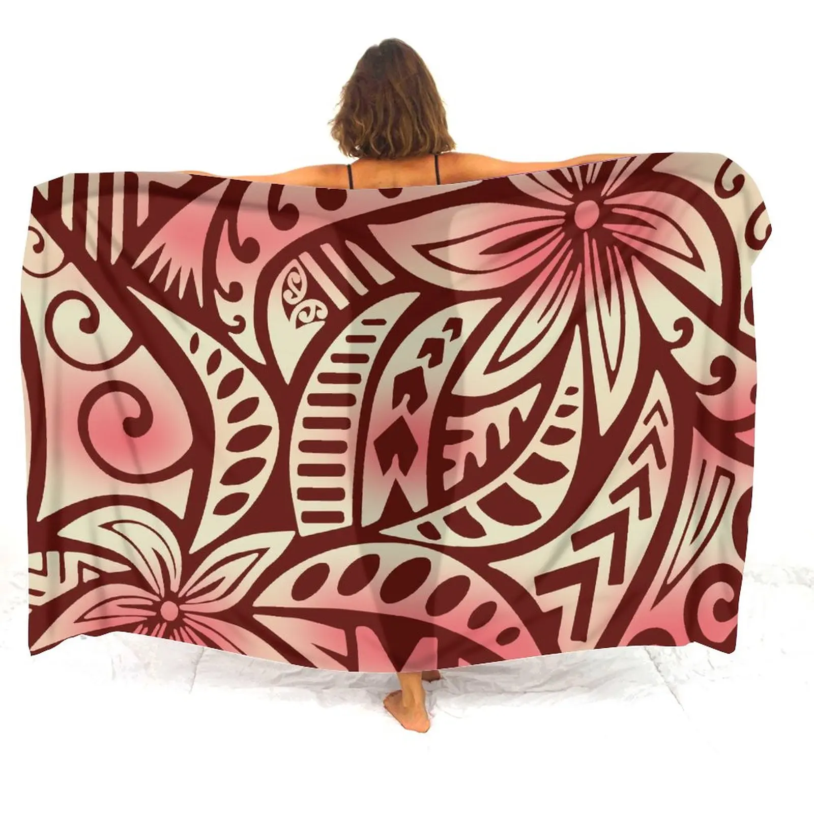 

Новинка 2024, модное летнее женское саронг, женское летнее пляжное платье, шарф, пальто, остров Тихоокеанского мира, саронг с принтом на заказ