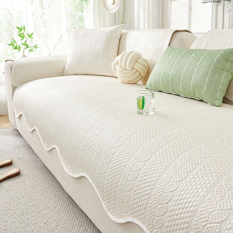 Ice Silk Sofa Cover Non-slip Sofa Mat Summer Cool Pad Cover Cloth