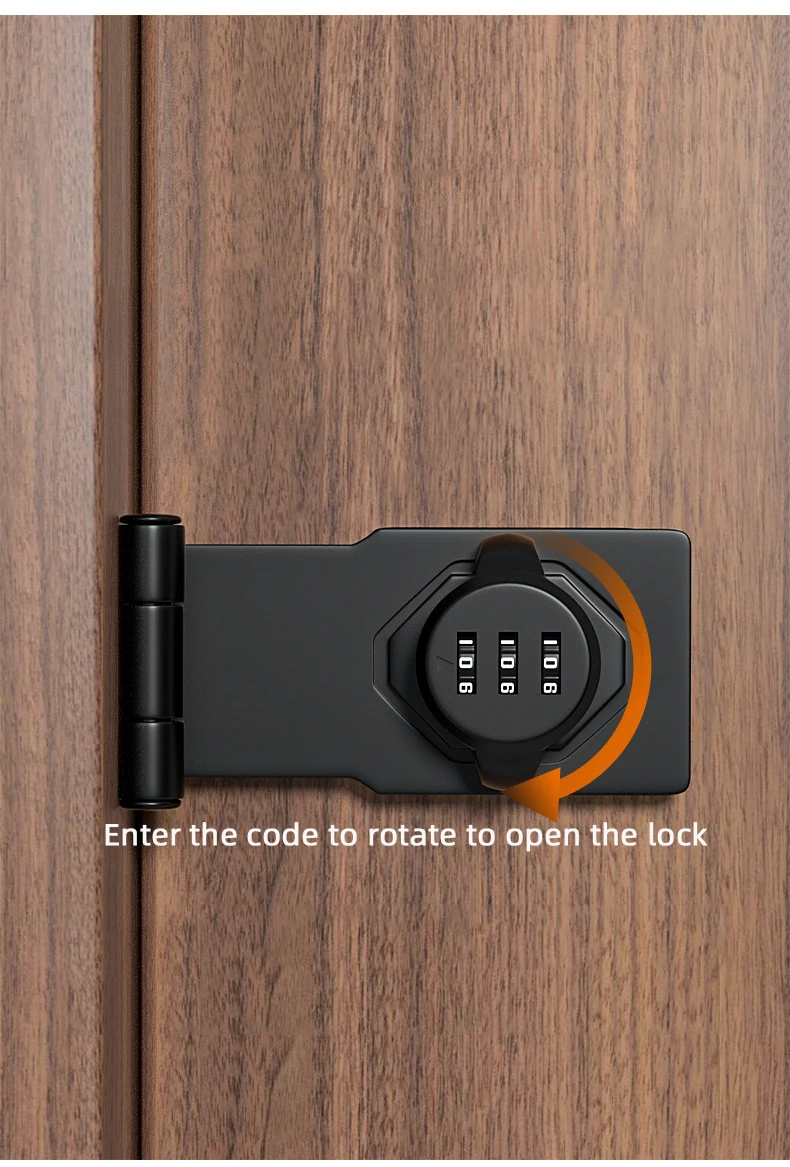 Sliding Door Lock, Bedroom Door Lock, 90 ° Lock, Security Lock