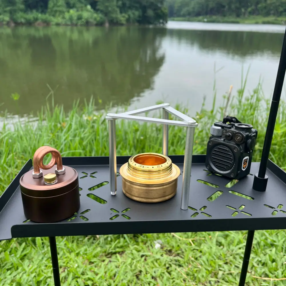 Aluminum Alloy Outdoor Stove Rack Portable Triangle Pot Holder Folding Campfire Tripod for Outdoor Cooking Camping Bbq