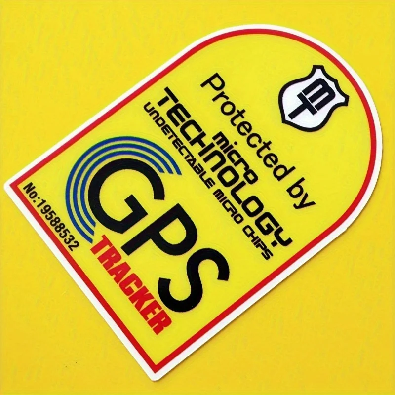 6개/세트 GPS 추적기 경고 스티커 데칼 자전거 노트북 휴대폰 케이스 보안 애호가 선물 스티커